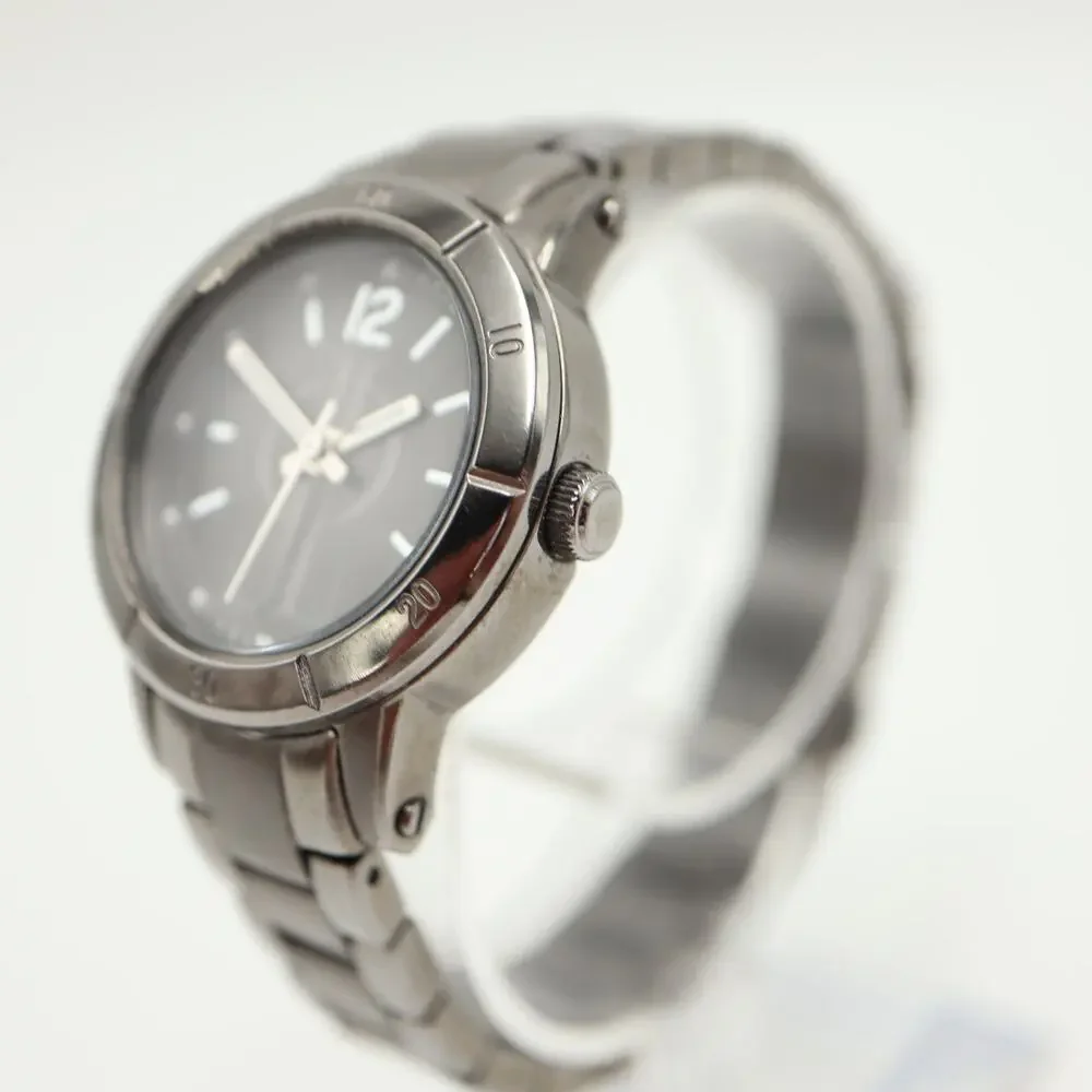 Jennifer Lopez Womens Gray Gunmetal Watch 30mm Stainless Steel with New Battery